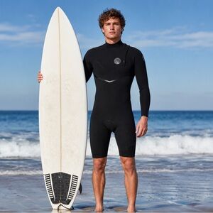 Rip Curl E-Bomb 2MM Zip Free Long Sleeve Short Leg Spring Wetsuit